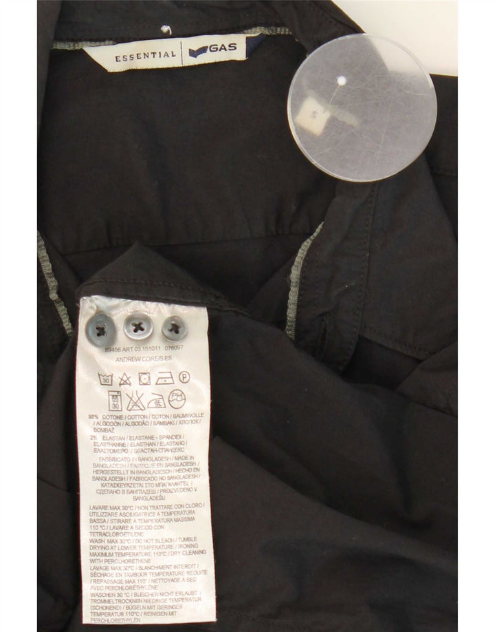 Camisa masculina Gas pequena algodão preto