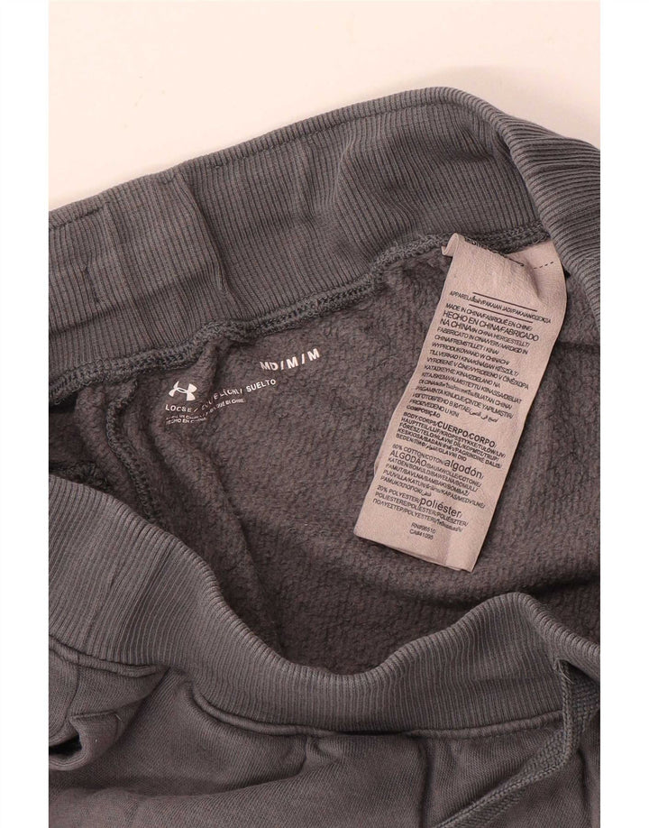 Under Armour Masculino Loose Fit Sport Shorts Médio Algodão Cinza