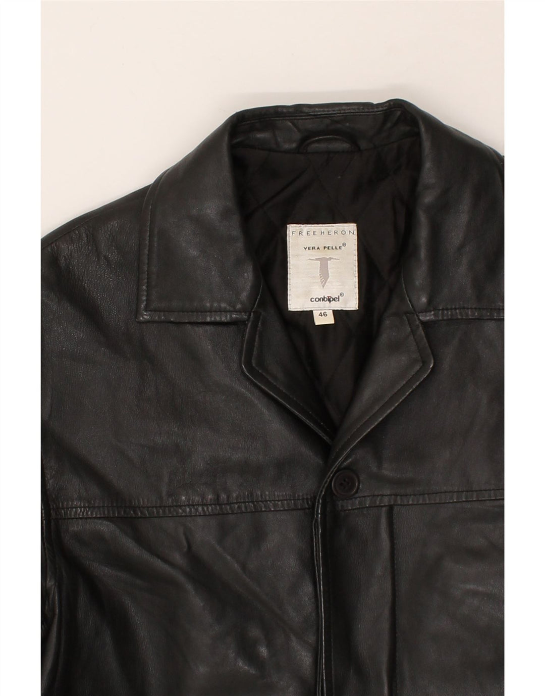 Casaco de couro masculino CONBIPEL IT 46 pequeno couro preto