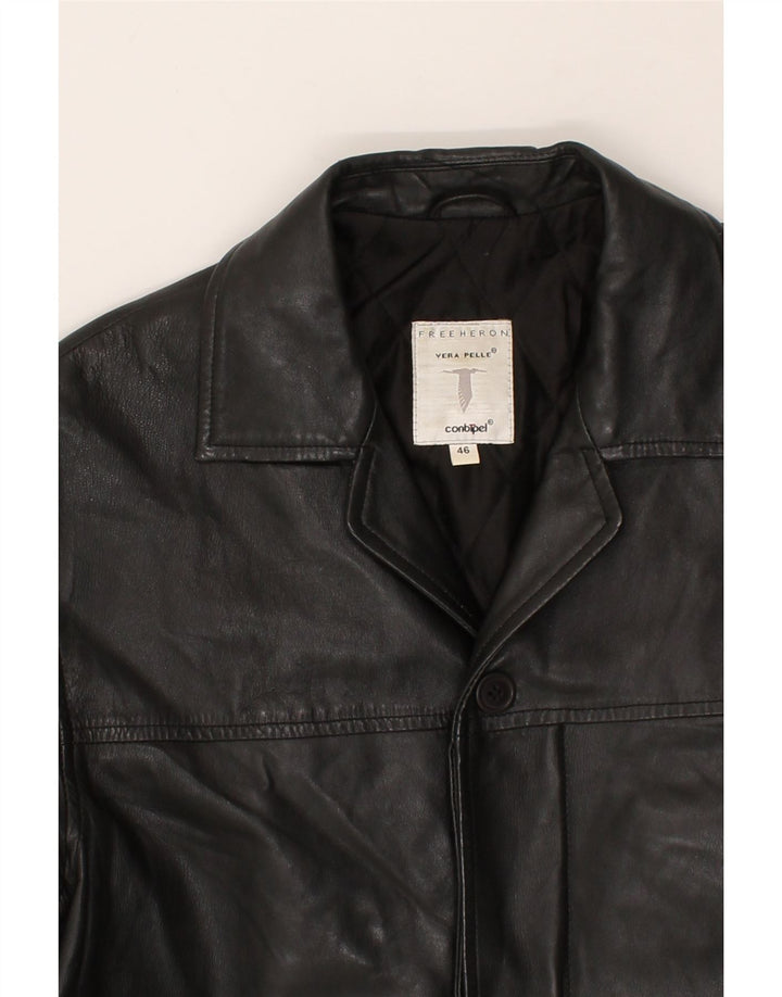 Casaco de couro masculino CONBIPEL IT 46 pequeno couro preto