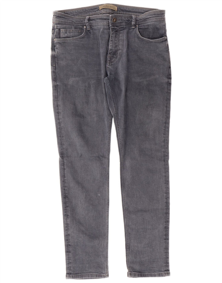 ZARA Mens Slim Jeans EU 44 Grande W34 L30 Azul Algodão
