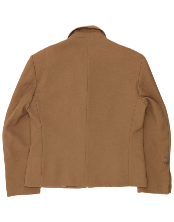 Jaqueta Blazer Feminina VINTAGE IT 48 XL Marrom Poliéster