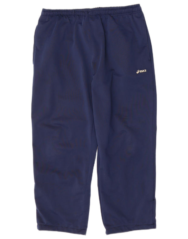 Calça de treino masculina Asics Crop grande poliéster azul marinho