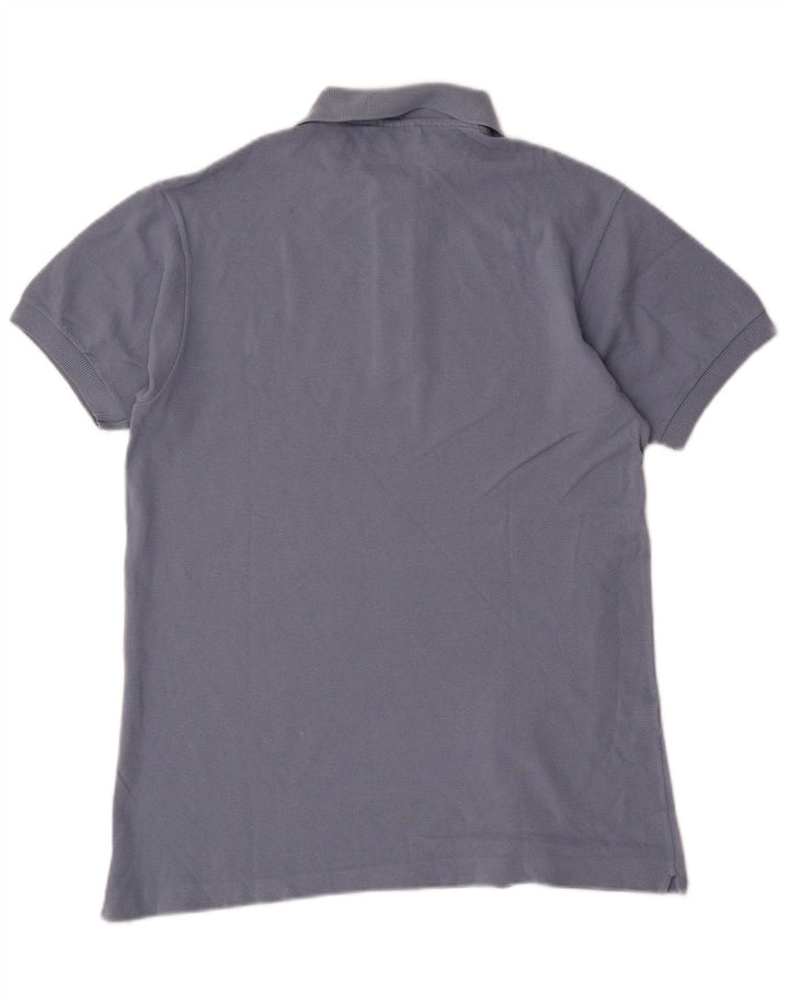 Camisa polo masculina Lacoste pequena azul algodão
