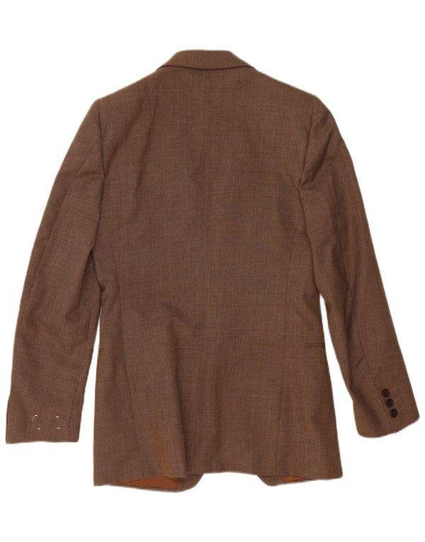 Vintage Mens 2 Button Blazer Jacket IT 48 Medium Brown Polyester