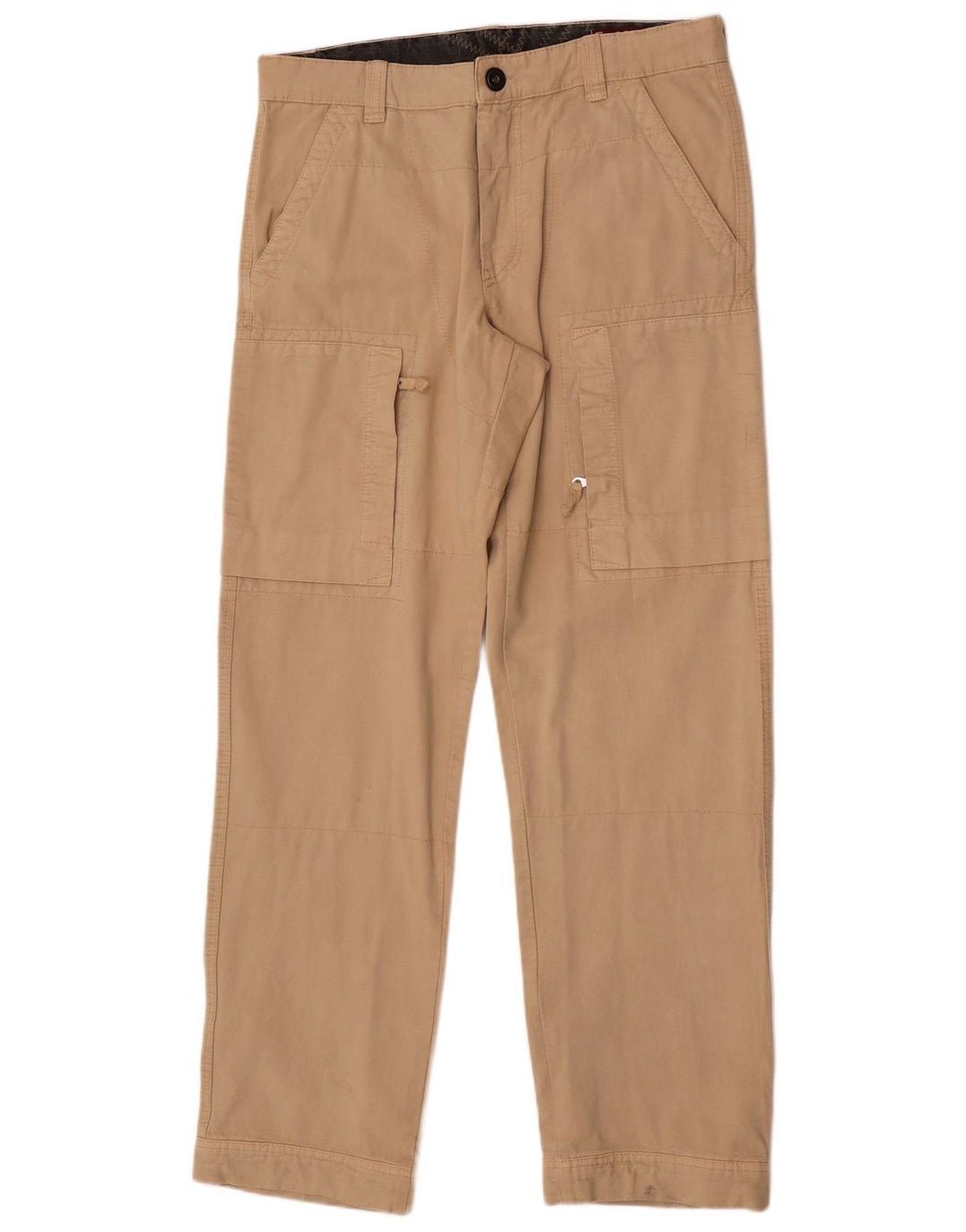Calça cargo reta masculina Murphy & Nye W36 L34 algodão bege