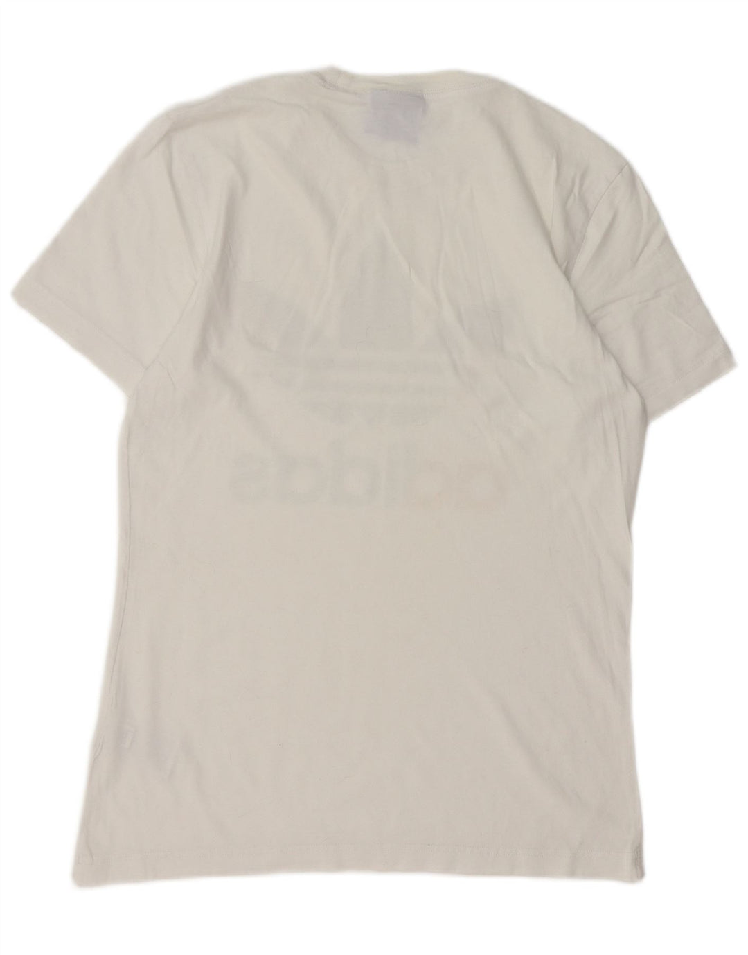 ADIDAS Mens Graphic T-Shirt Top Médio Algodão Branco