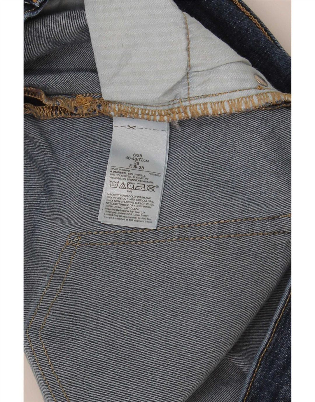 Jeans skinny feminino Gap EU 38 Médio W30 L28 Azul Lyocell