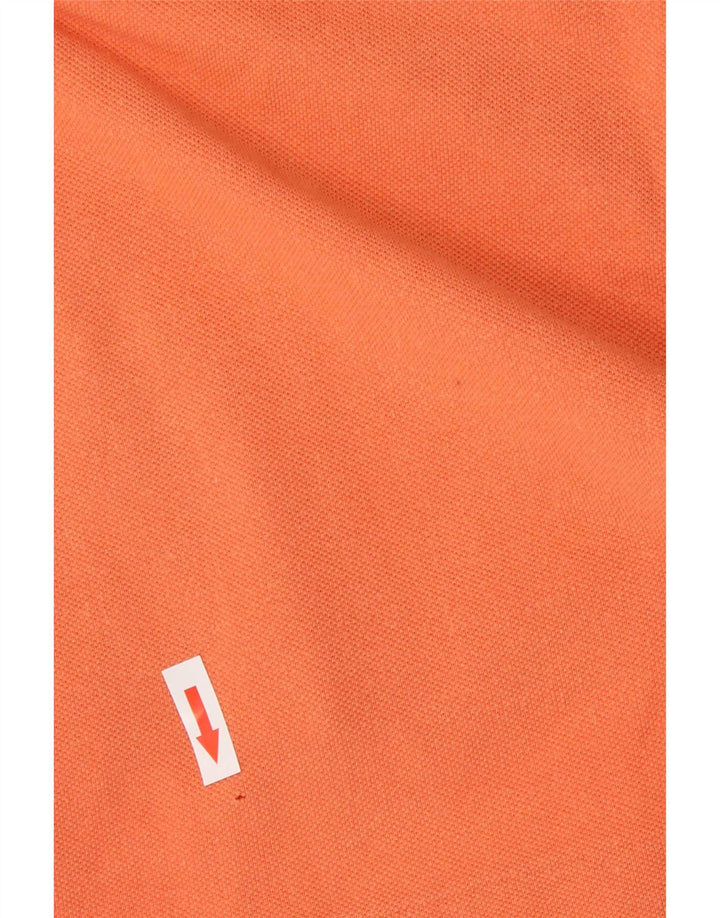Camisa polo masculina Polo Ralph Lauren médio laranja algodão