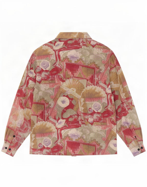 Blusa feminina vintage UK 18 XL multicolorida floral