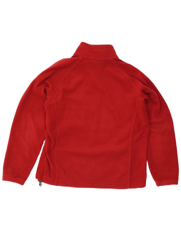 Columbia Womens Oversized Fleece Jacket UK 16 Grande Poliéster Vermelho