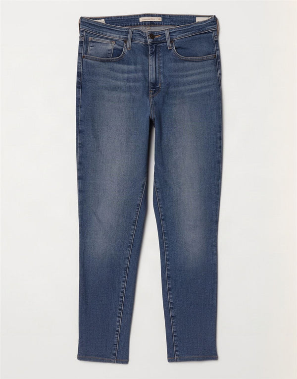 Calça Jeans Levis Feminina 721 Crop High Rise Skinny W31 L26 Azul Algodão