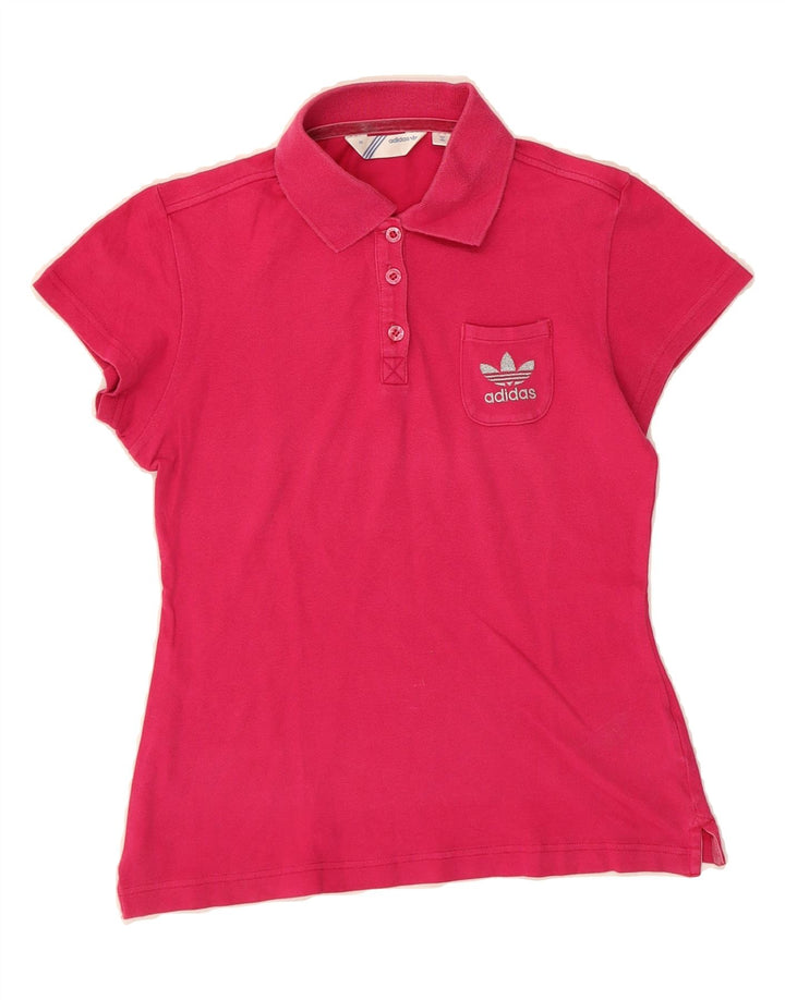 ADIDAS Womens Polo Shirt IT 36 XS Pink Cotton Vintage Adidas and Second-Hand Adidas from Messina Hembry 