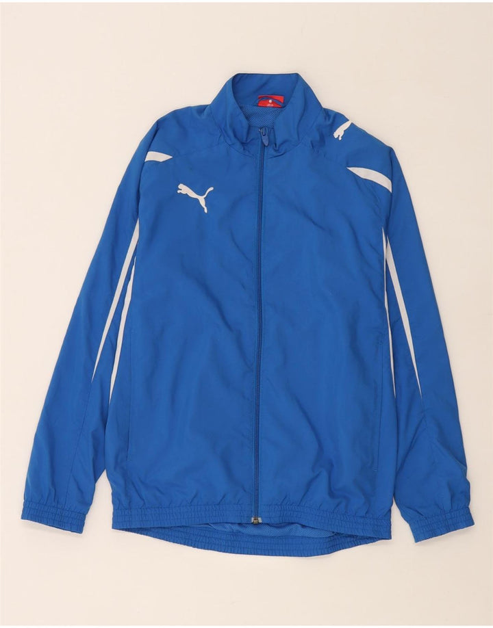 Jaqueta Puma Meninos Treino Top 13-14 Anos Azul Colorblock