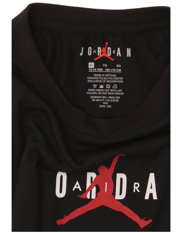 Camiseta Jordan Boys Graphic Top 13-14 Anos XL Preto Poliéster