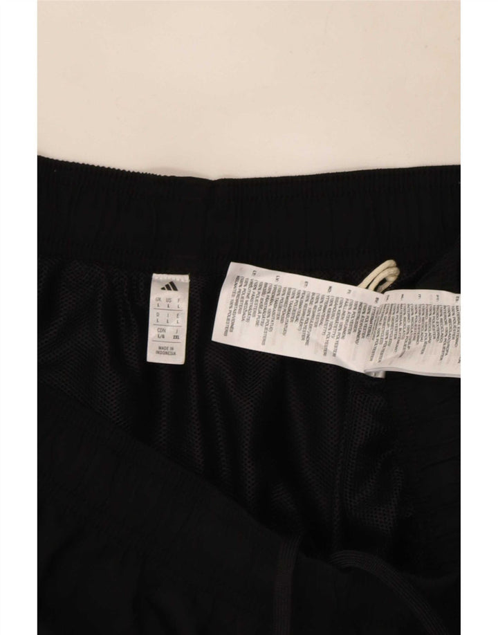Shorts esportivos masculinos Adidas grande poliéster preto