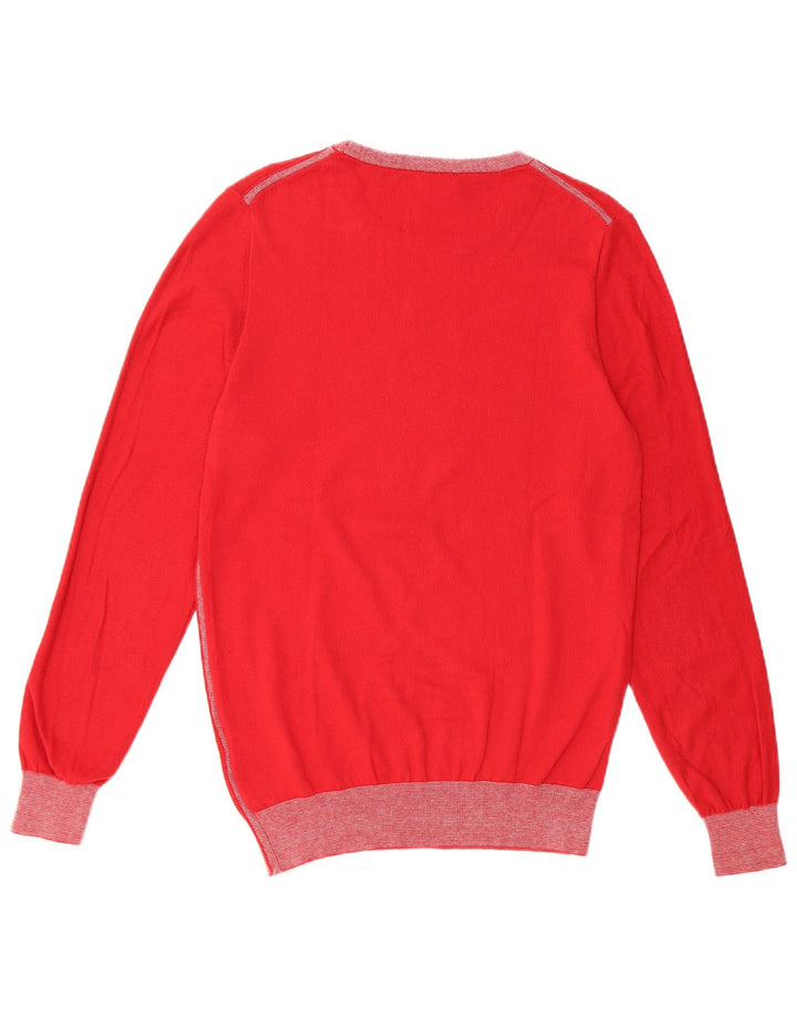 Suéter masculino Gas com gola redonda e algodão vermelho médio