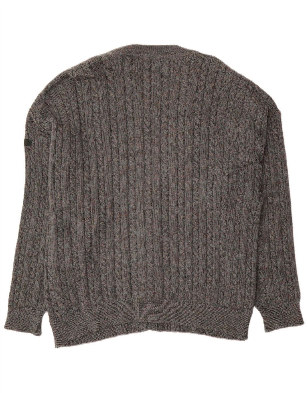 Suéter Cardigan Masculino Vintage XL Cinza