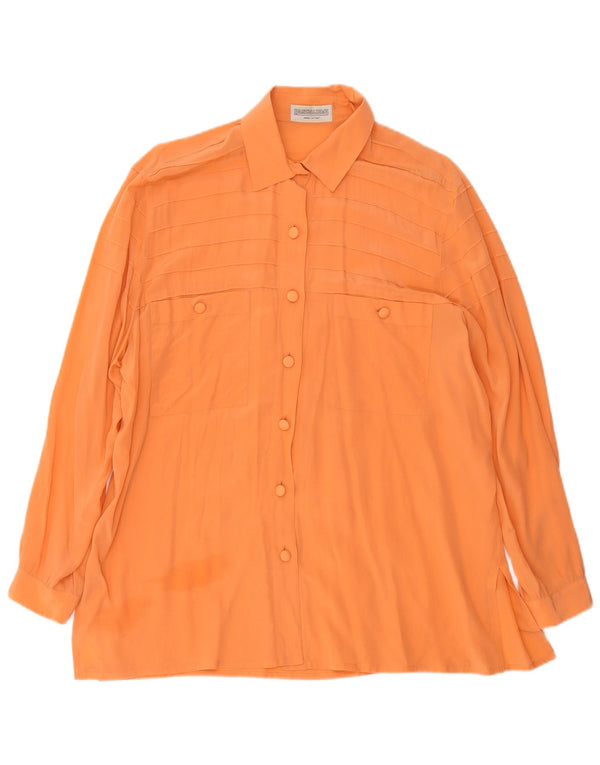 Blusa feminina Pancaldi & B Longline Loose Fit Reino Unido 18 XL Laranja