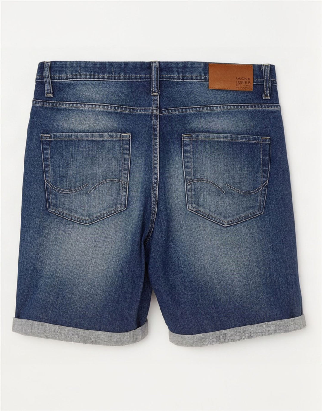 Shorts jeans masculino Jack & Jones W36 grande algodão azul