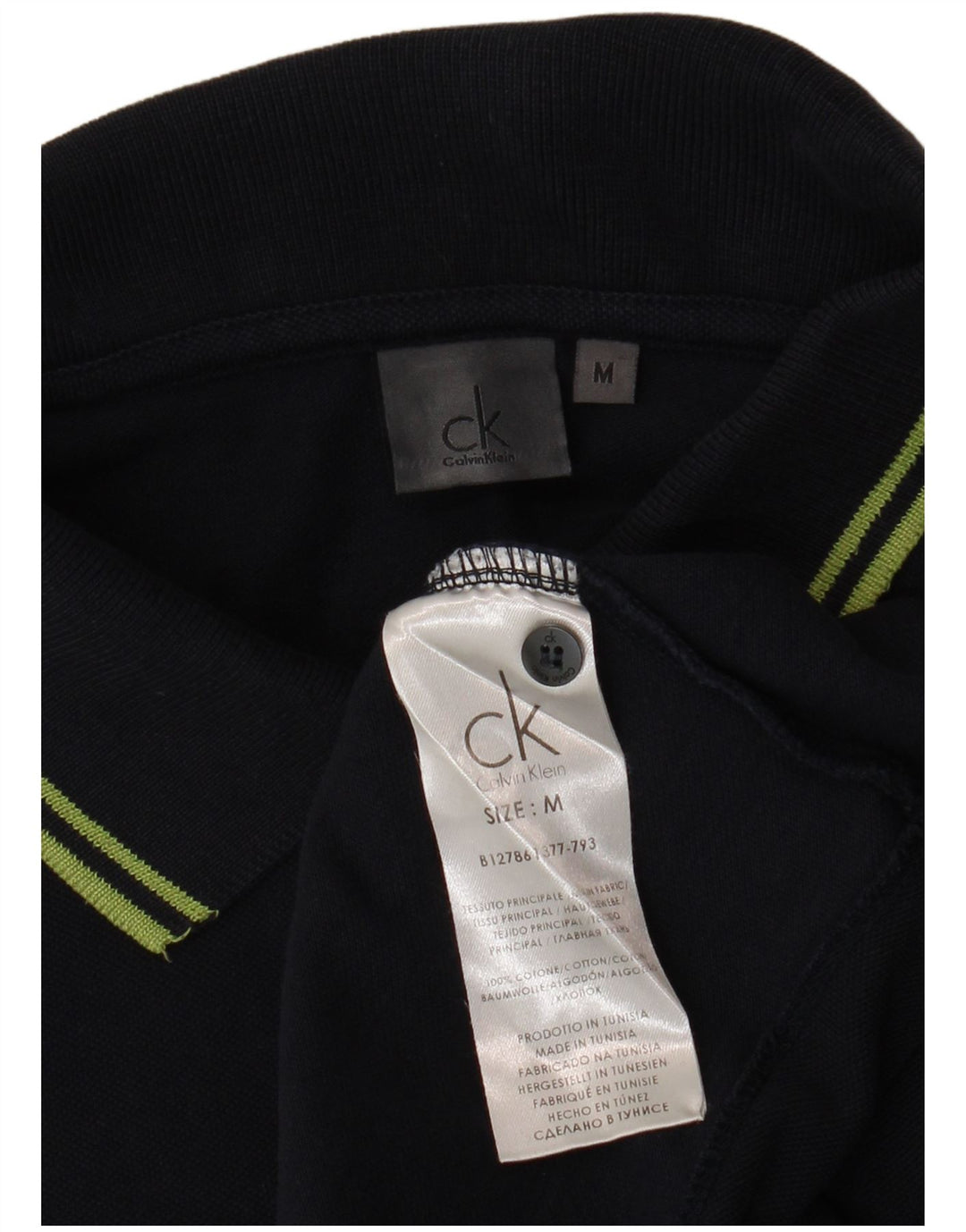 Camisa polo masculina CALVIN KLEIN médio algodão azul marinho
