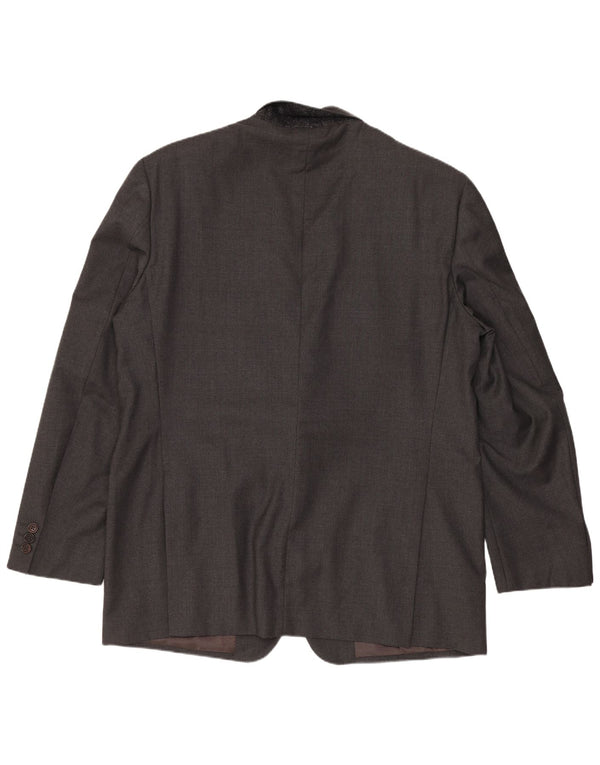 Jaqueta blazer masculina de 2 botões da Tasmânia IT 52 XL lã cinza