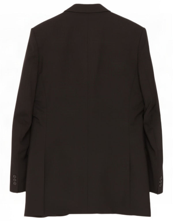 Marks & Spencer Mens 3 Button Blazer Jacket UK 38 Medium Black Polyester