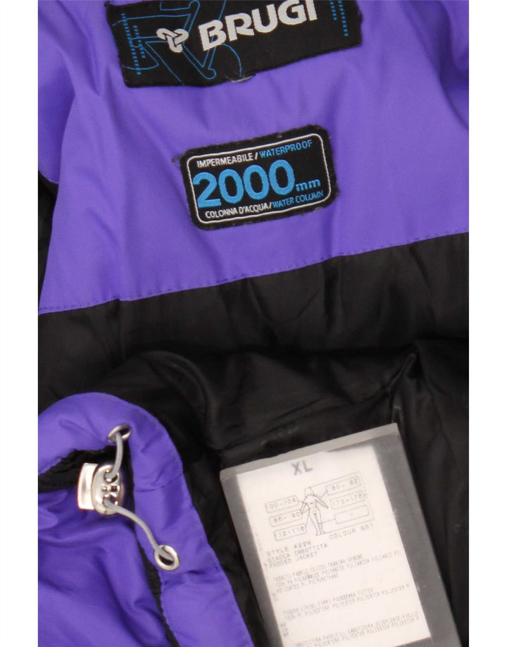 Jaqueta acolchoada feminina Brugi UK 18 XL roxo Colourblock poliamida