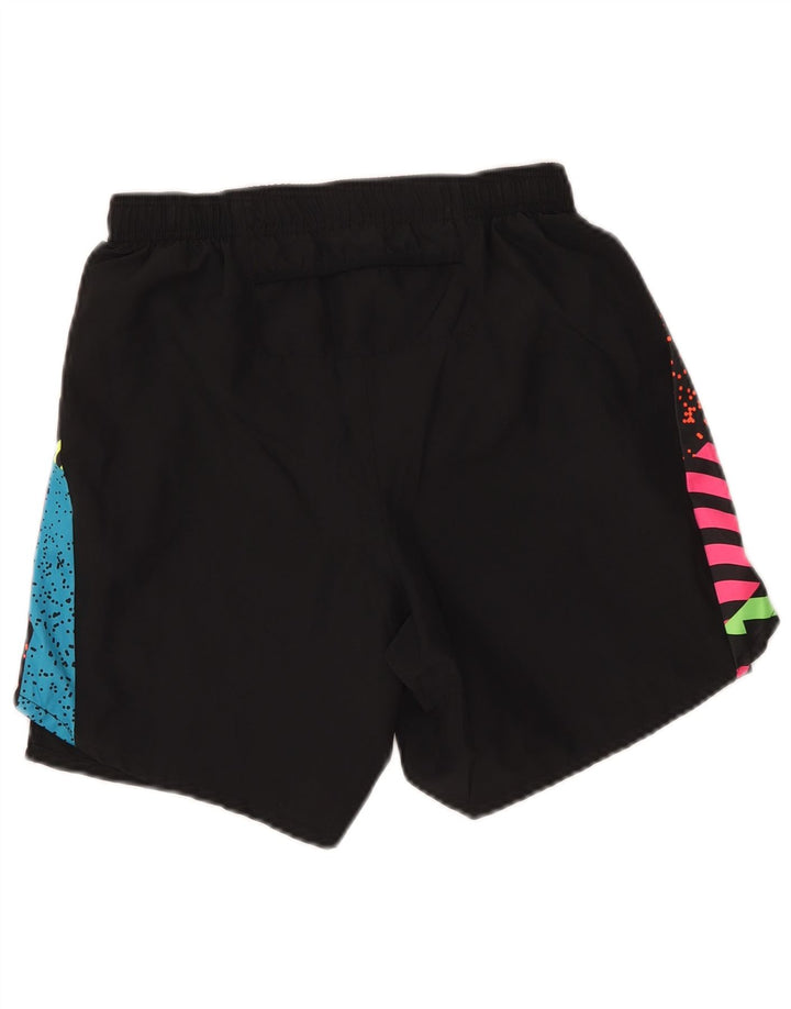 Shorts esportivos gráficos femininos Nike Dri Fit pequenos pretos