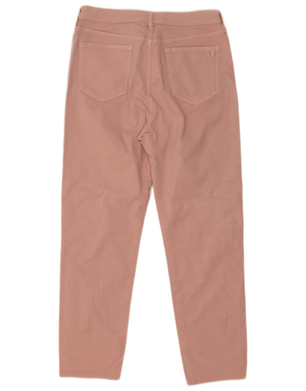 Calça feminina reta casual Luisa Spagnoli IT 46 grande W32 L27 rosa