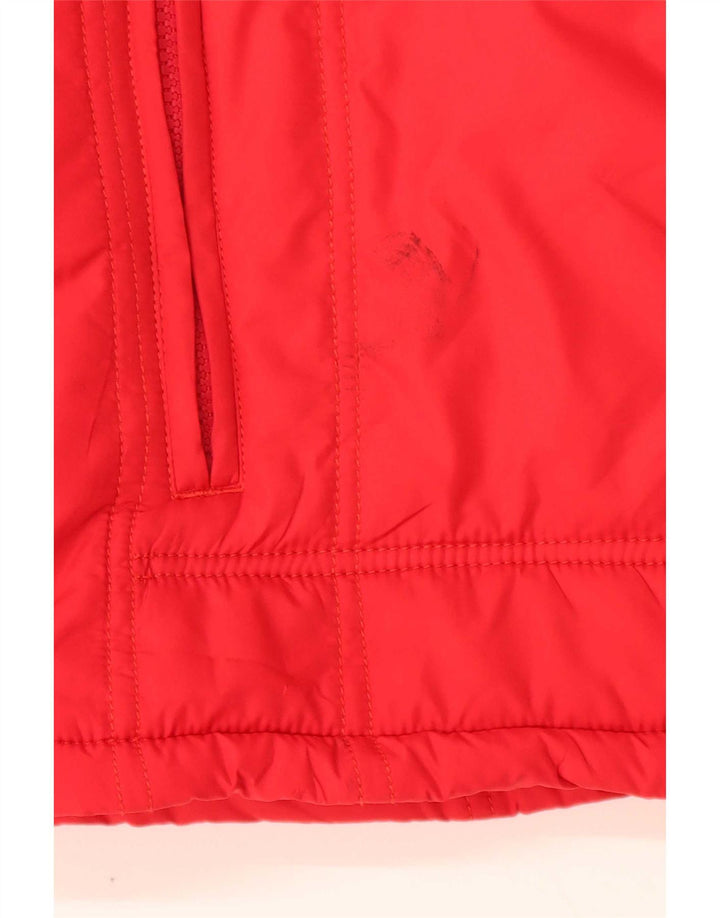 Jaqueta acolchoada com capuz masculina Sergio Tacchini Reino Unido 38 poliéster vermelho médio