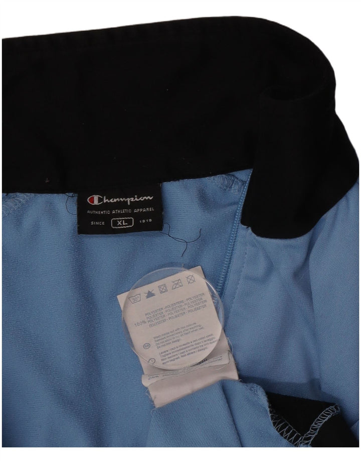 Champion Mens Treino Top Jaqueta XL Azul Colorblock Poliéster