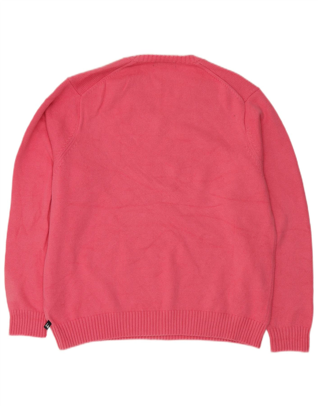 Suéter masculino MARKS & SPENCER Blue Harbor com decote em V grande algodão rosa