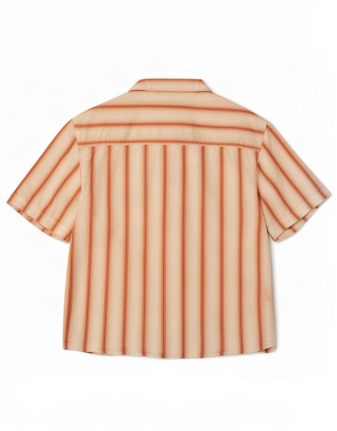 Camisa feminina de manga curta Levi's UK 14 algodão listrado branco médio