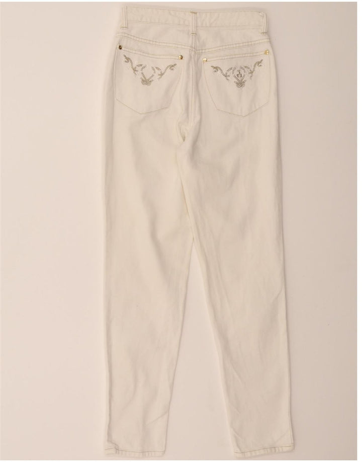 TRUSSARDI Womens Slim Jeans IT 44 Medium W30 L30 White Cotton Vintage Trussardi and Second-Hand Trussardi from Messina Hembry 