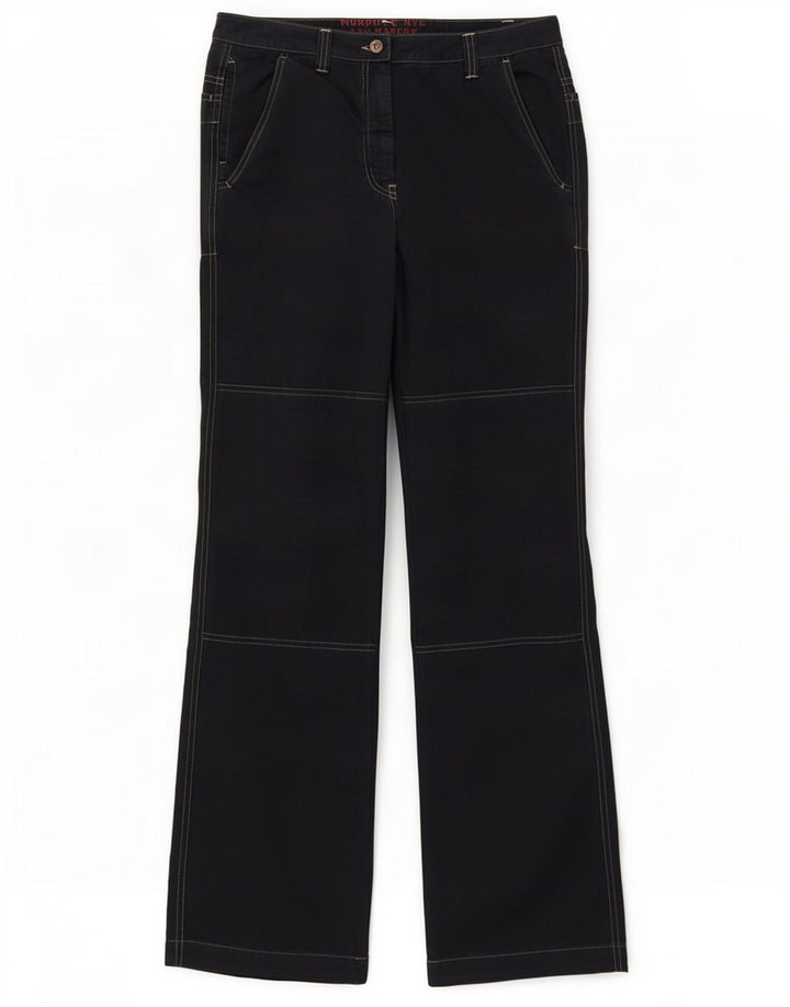 Calça reta feminina Murphy & Nye Sailmakers W31 L33 algodão azul marinho