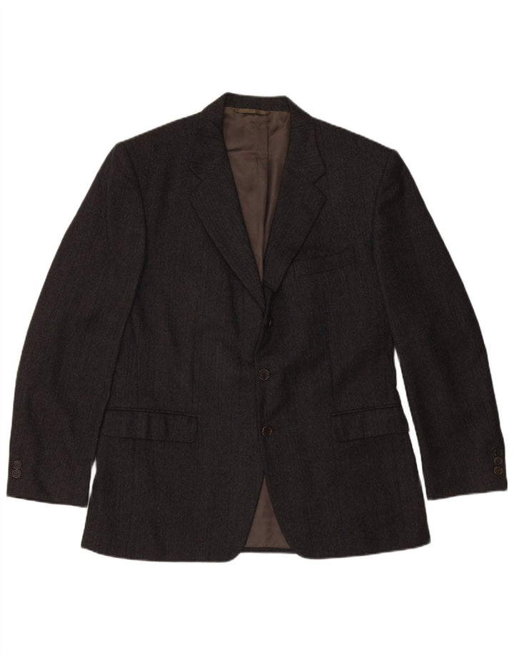Jaqueta Blazer Masculina IT 52 XL Espinha de Peixe Preta ING LORO PIONA & CO.