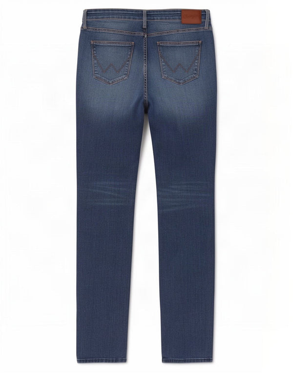 Jeans Wrangler Feminino Slim W31 L34 Azul Algodão