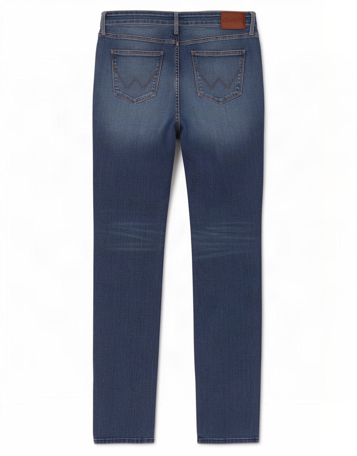 Jeans Wrangler Feminino Slim W31 L34 Azul Algodão