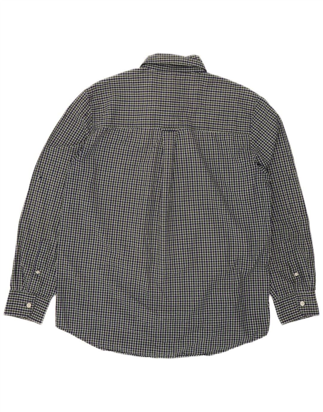 Camisa masculina Classic Fit da Chaps, algodão guingão verde médio