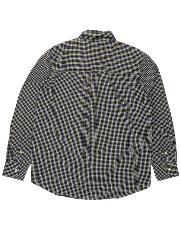 Camisa masculina Classic Fit da Chaps, algodão guingão verde médio