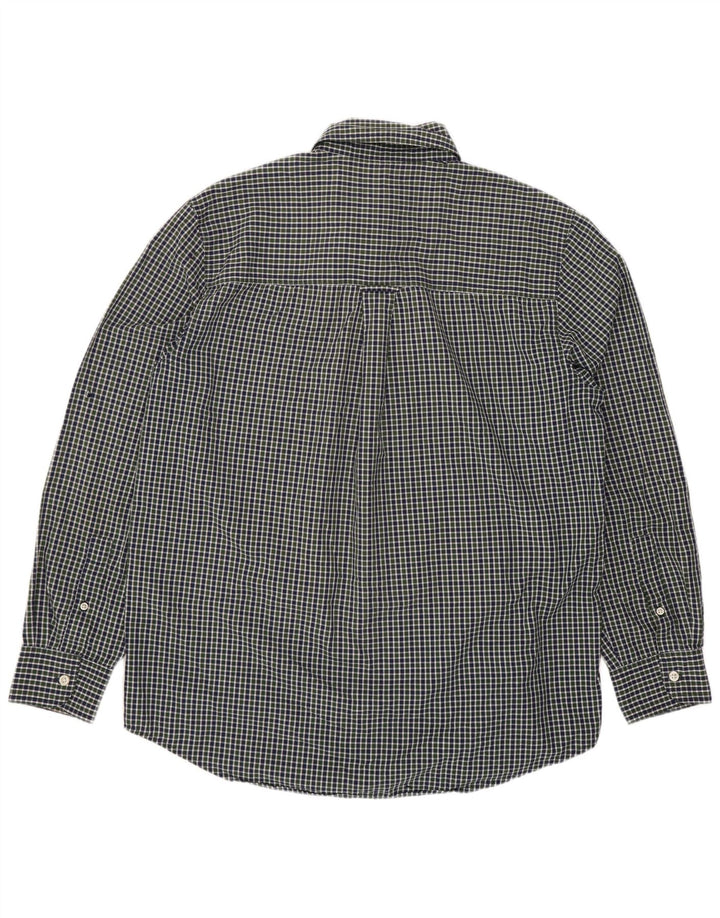 Camisa masculina Classic Fit da Chaps, algodão guingão verde médio