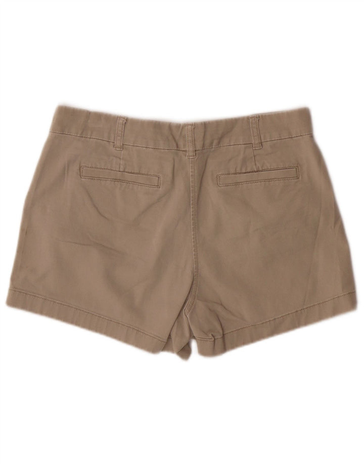 J. CREW Shorts Chino Feminino US 8 Médio W30 Algodão Bege
