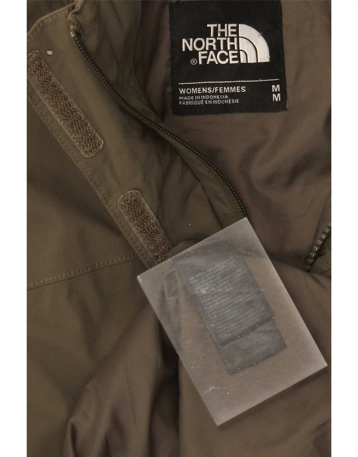 Jaqueta corta-vento feminina com capuz The North Face Reino Unido 14 médio cáqui