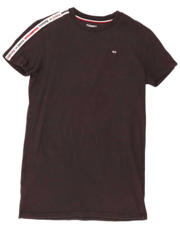 Vestido feminino Tommy Hilfiger com camiseta gráfica UK 12 médio preto colorblock
