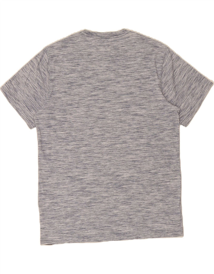 EDDIE BAUER Mens T-Shirt Top Medium Blue Pinstripe Vintage Eddie Bauer and Second-Hand Eddie Bauer from Messina Hembry 