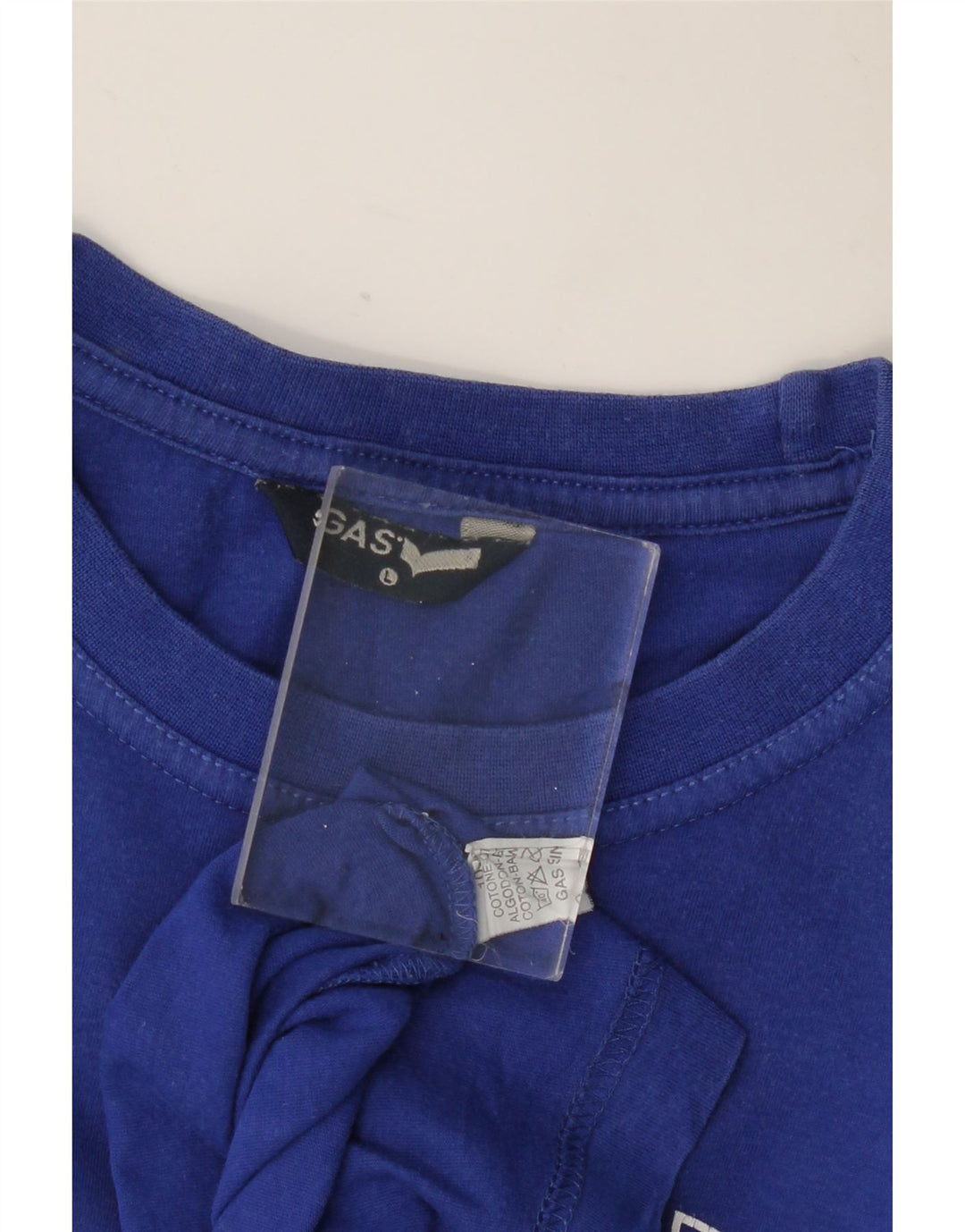 Camiseta gráfica masculina GAS grande algodão azul