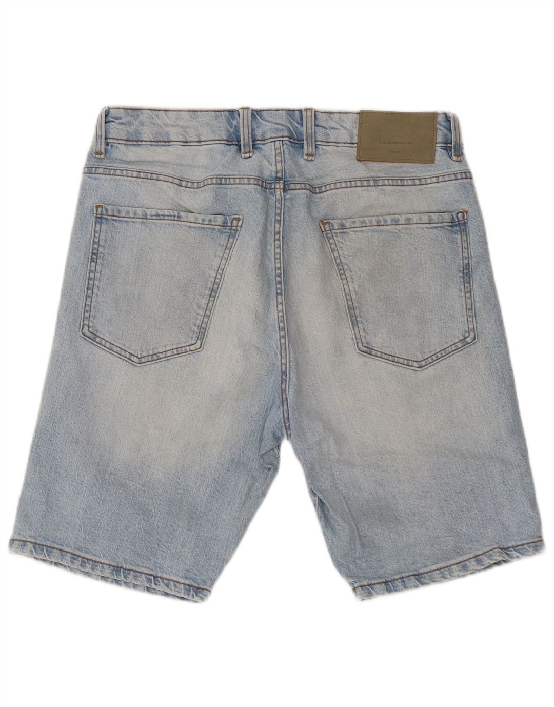 Zara Mens Denim Shorts EU 42 Grande W32 Azul Algodão