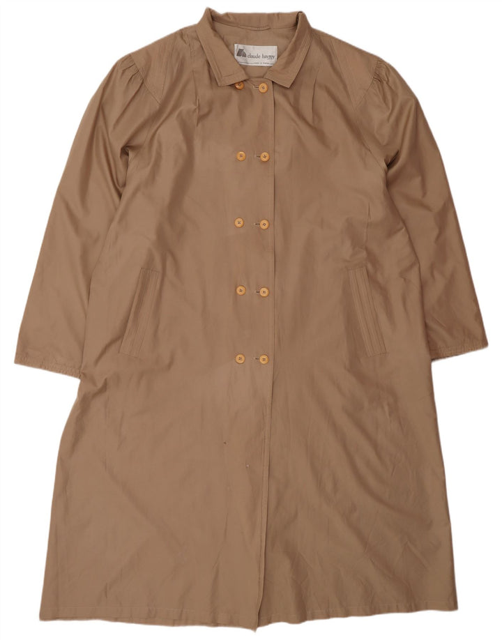 Casaco feminino oversized com peito duplo Claude Havrey EU 52 4XL marrom