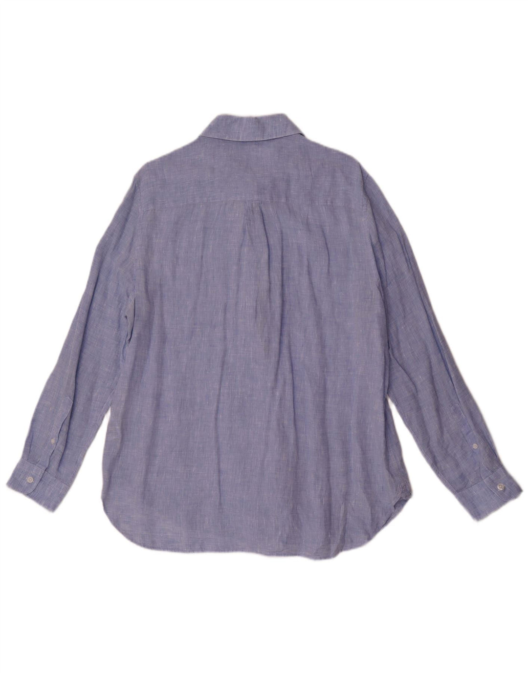 Camisa feminina Reiss UK 14 grande linho azul
